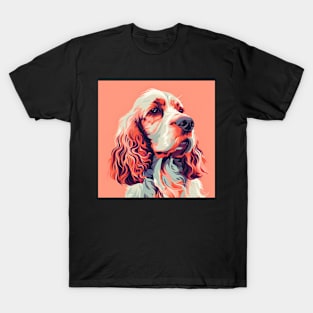 70s English Springer Spaniel Vibes: Pastel Pup Parade T-Shirt